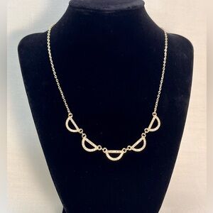 NWT BCBGeneration Gold and Crystal Necklace